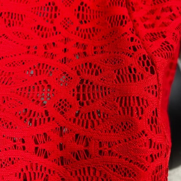 TIANA B Lace Sheath  sleeveless dress RED Size 10 - Picture 5 of 5